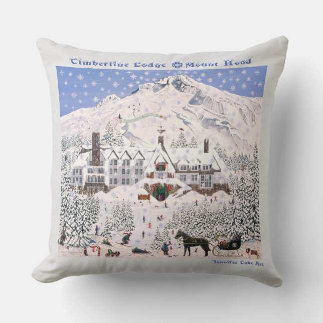 Timberline Lodge ~ Mount Hood Pillow Kissen (Vorderseite)