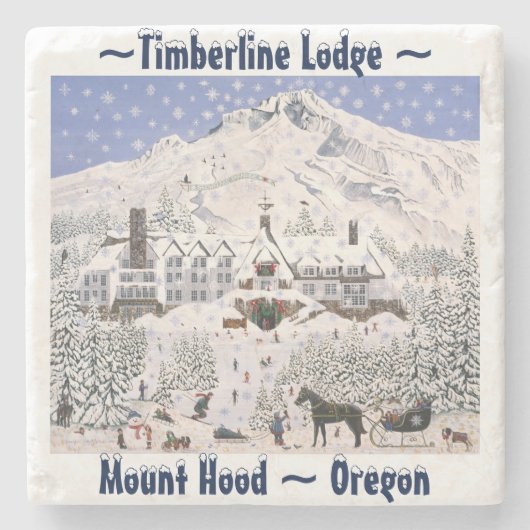 Timberline Lodge Stone Untersetzer (Vorderseite)