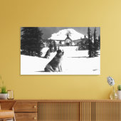 Timberline Lodge und "Lady" die Besitzerin Leinwanddruck (Insitu (Wohnzimmer))