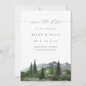 Timberline | Rustikale Minimalhochzeit Save The Date (Vorderseite)