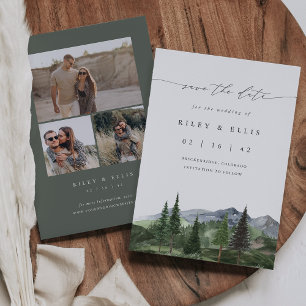Timberline Rustikale Minimalhochzeit Save The Date