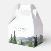 Timberline | Wasserfarben-Berghochzeit Geschenkschachtel (Vorderseite)