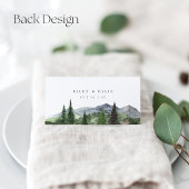 Timberline | Wasserfarbenwald & Hochzeit Platzkarte