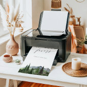 Timberline Watercolor Mountain Forest Favors Sign Poster