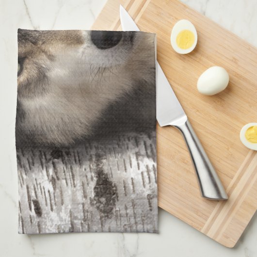 Timberwolf durch Jim Zuckerman Handtuch (Viertel Falte)