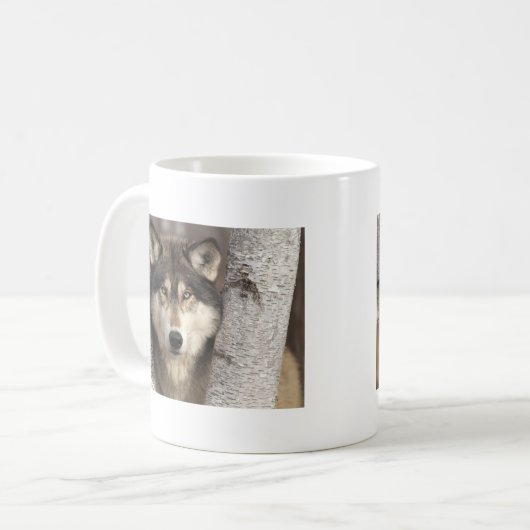 Timberwolf durch Jim Zuckerman Kaffeetasse (Vorderseite Links)