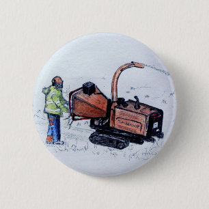 Timberwolf hölzerner Abklopfhammer Button