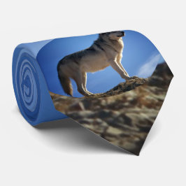 Timberwolf in Montana - großes Himmel-Land Krawatte