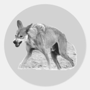 Timberwolf-Knäuel Runder Aufkleber