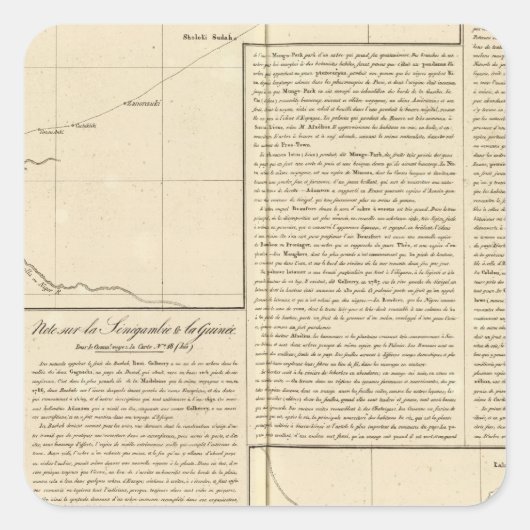 Timbuktu Afrika Quadratischer Aufkleber (Vorderseite)