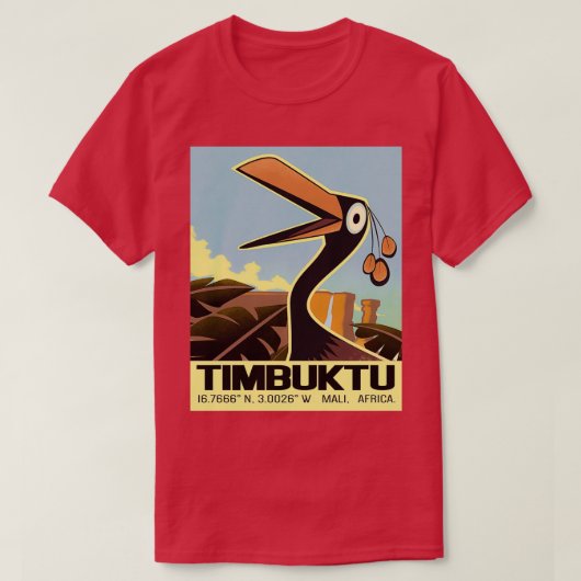 Timbuktu Retro Travel T-Shirt (Design vorne)