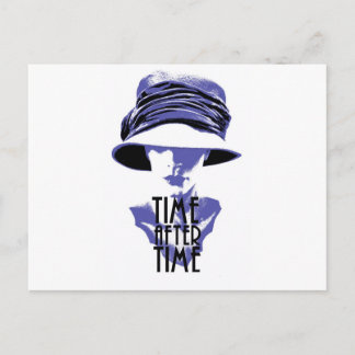 Time After Time Bleu Chapeau Postkarte