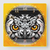 Time and illustrated art on your wall. quadratische wanduhr (Vorderseite)