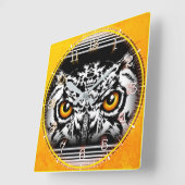 Time and illustrated art on your wall. quadratische wanduhr (Winkel)