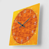 Time and illustrated art on your wall. quadratische wanduhr (Winkel)