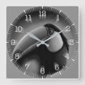 Time and illustrated art on your wall. quadratische wanduhr (Vorderseite)