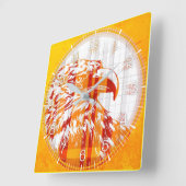 Time and illustrated art on your wall. quadratische wanduhr (Winkel)