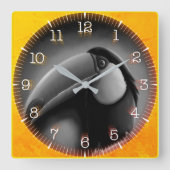Time and illustrated art on your wall. quadratische wanduhr (Vorderseite)