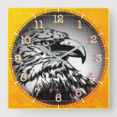 Time and illustrated art on your wall. quadratische wanduhr (Vorderseite)