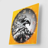Time and illustrated art on your wall. quadratische wanduhr (Winkel)