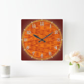 Time and illustrated art on your wall. quadratische wanduhr (Zuhause)