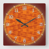 Time and illustrated art on your wall. quadratische wanduhr (Vorderseite)