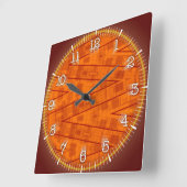 Time and illustrated art on your wall. quadratische wanduhr (Winkel)
