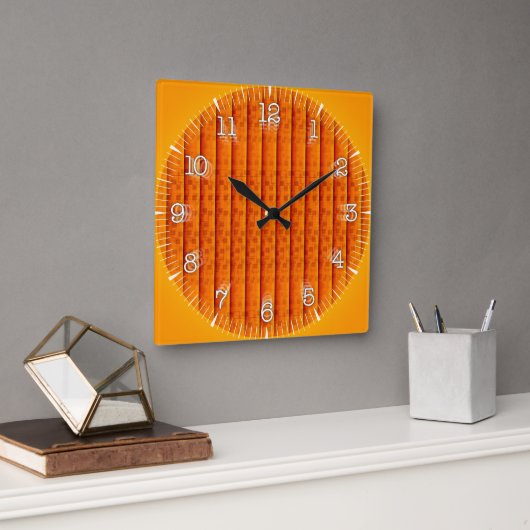 Time and illustrated art on your wall. quadratische wanduhr (Büro)
