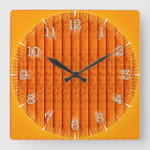 Time and illustrated art on your wall. quadratische wanduhr (Vorderseite)