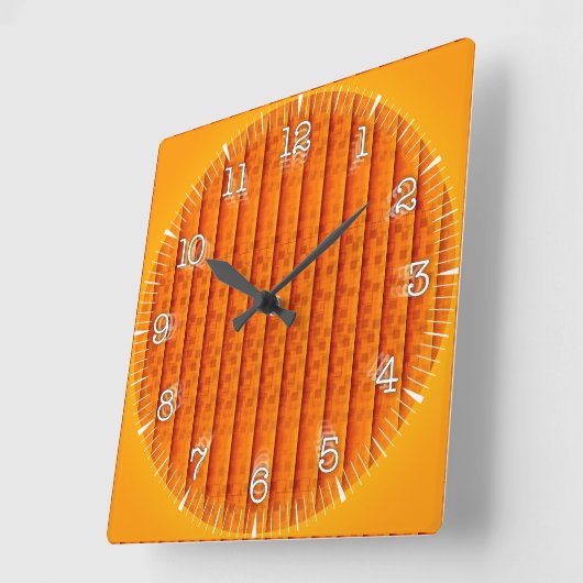 Time and illustrated art on your wall. quadratische wanduhr (Winkel)