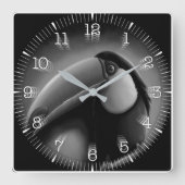 Time and illustrated art on your wall. quadratische wanduhr (Vorderseite)