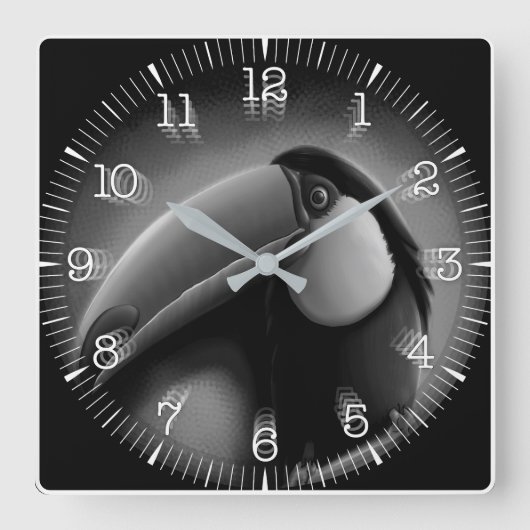 Time and illustrated art on your wall. quadratische wanduhr (Vorderseite)