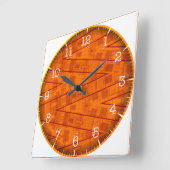 Time and illustrated art on your wall. quadratische wanduhr (Winkel)