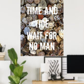 Time and Tide Wait for No Man Quote Poster (Heimbüro)