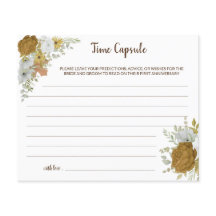 Time Capsul Advice Boho Autumn Brautparty Card