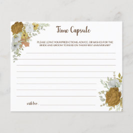 Time Capsul Advice Boho Autumn Brautparty Card Flyer