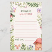 Time Capsule Fairy erste Geburtstagsnachricht (Vorderseite)