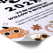 Time Capsule Groovy Spooky Halloween Birthday Poster (Ecke)