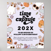Time Capsule Groovy Spooky Halloween Birthday Poster (Vorne)