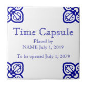 Time Capsule Plaque - Spanische Tile Fliese (Vorderseite)