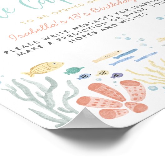 Time Capsule Under The Sea Poster (Ecke)