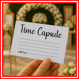 Time Capsule Wedding Brautparty Begleitkarte