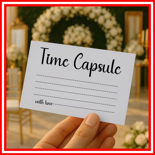 Time Capsule Wedding Brautparty Begleitkarte