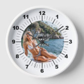 TIME! ⏰ Custom Wall Clock – Add Your Design Uhr (Vorderseite)