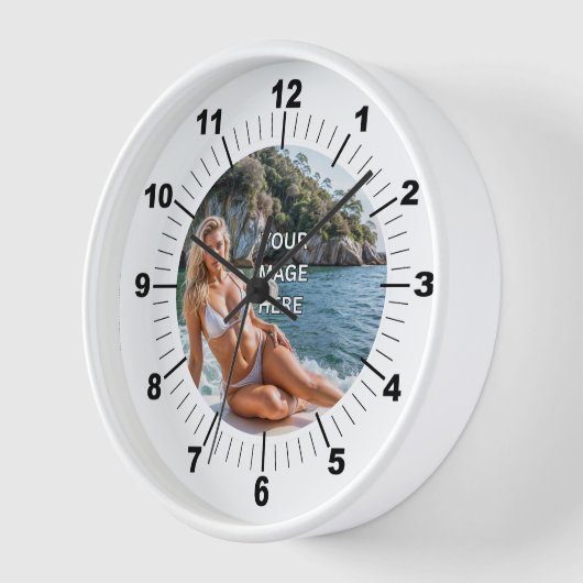 TIME! ⏰ Custom Wall Clock – Add Your Design Uhr (Winkel)