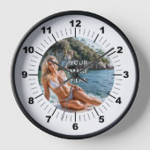 TIME! ⏰ Custom Wall Clock – Add Your Design Uhr (Vorderseite)