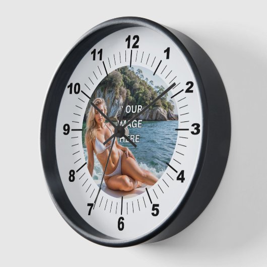 TIME! ⏰ Custom Wall Clock – Add Your Design Uhr (Winkel)