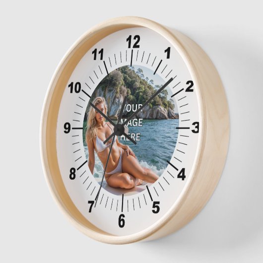 TIME! ⏰ Custom Wall Clock – Add Your Design Uhr (Winkel)