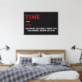 Time Definition Zitat Motivierend modern cool Leinwanddruck (Insitu (Schlafzimmer))