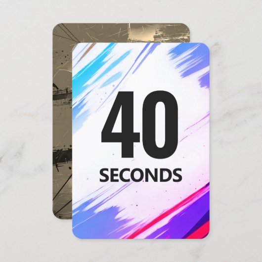 Time Fitness Card with Gold Backing Save The Date (Vorne/Hinten)